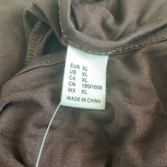 NWT short sleeve brown Maxi lounge dress. XL - Picture 5 of 10